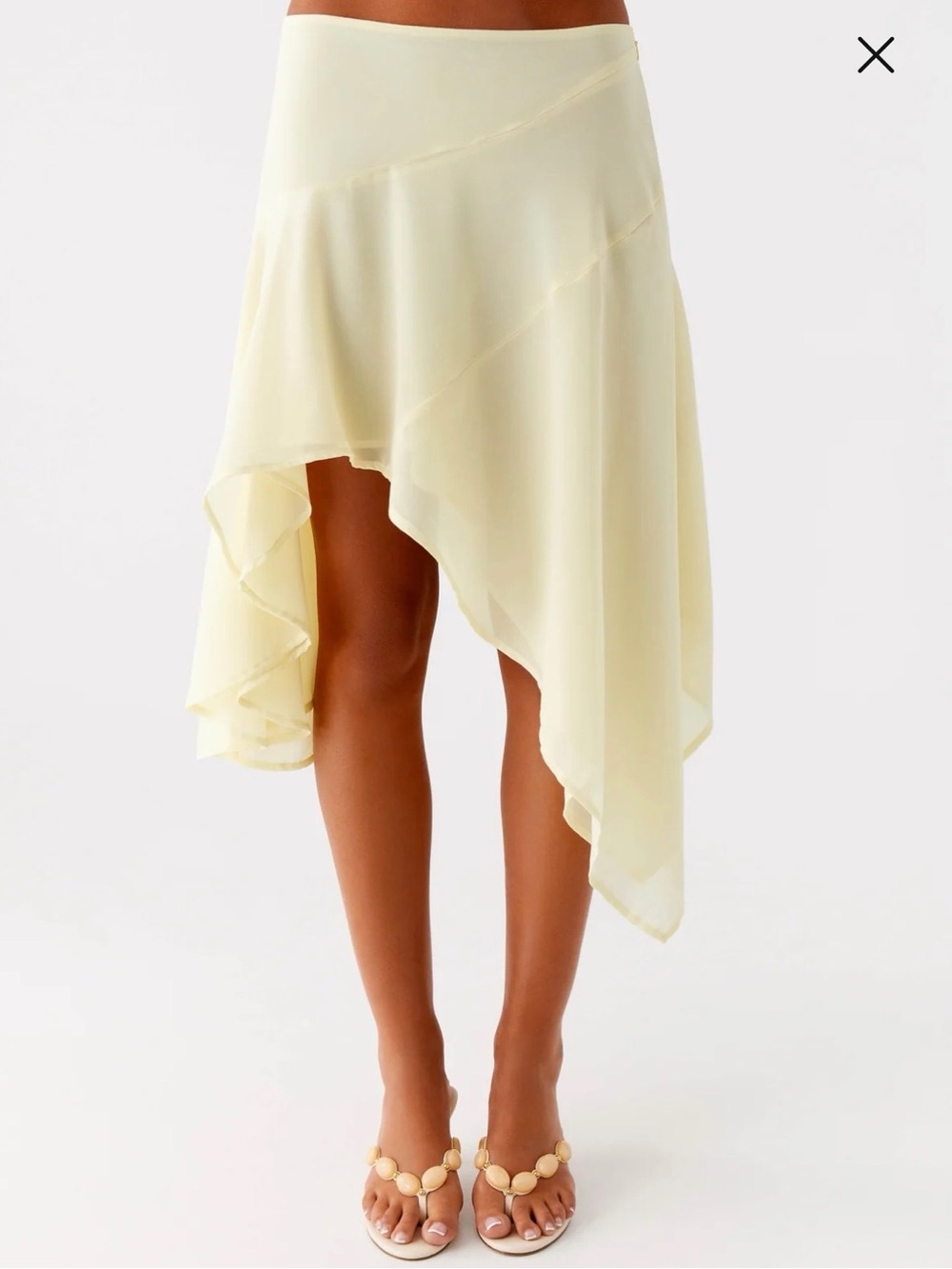 Kia Low Rise Asymmetrical Midi Skirt